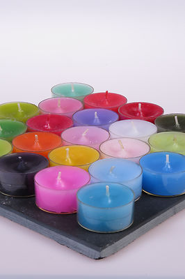 60 Dänische Teelichter im Acryl-Cup o. Duft  46 Farben