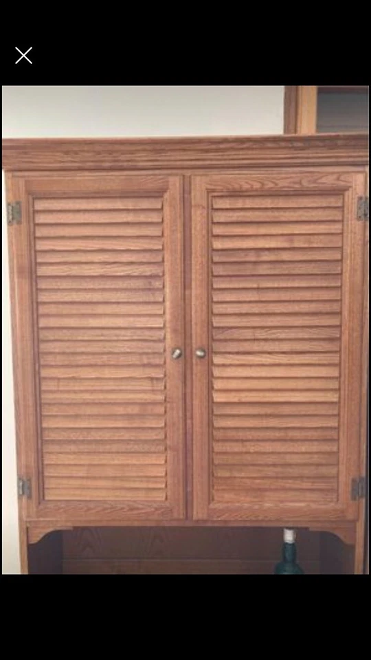 Mobile da soggiorno componibile in castagno massello stile Old America nuovo - Immagine 3 di 4