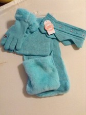 Wonder Nation Girls Scarf, Glove  Headband Set Mint One Size