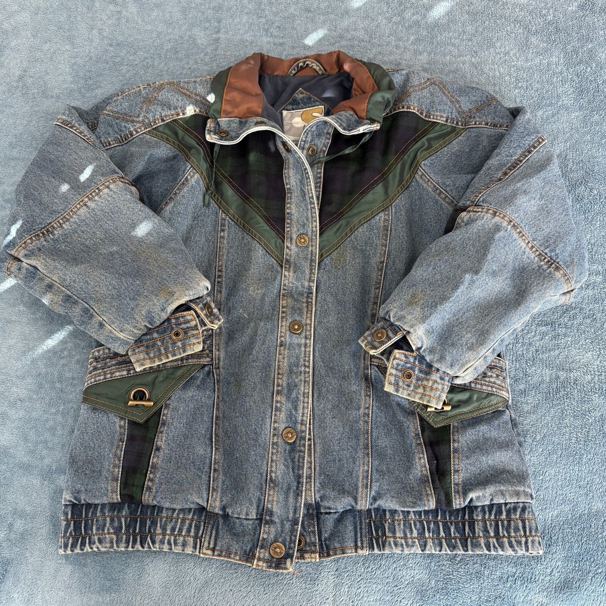 Vintage 80s Oversize Denim Coat Current Seen Jean Jacket Vintage 80s Oversize Denim Coat Current Seen Jean Jacket
