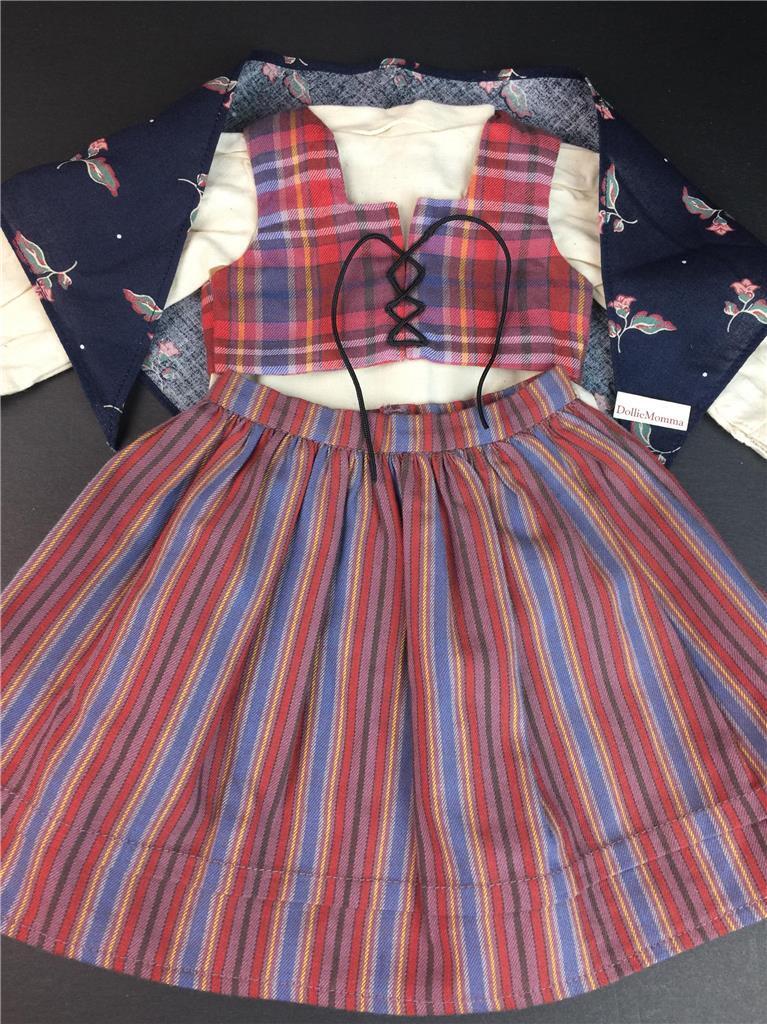 American Girl Kirsten~Dirndl outfit~Kerchief~Skirt~Blouse~Pl
