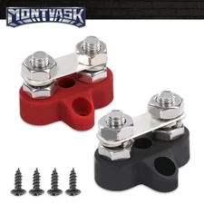 M8 Red & Black Junction Block Power/Post Insulated Terminal Stud Battery 5/16
