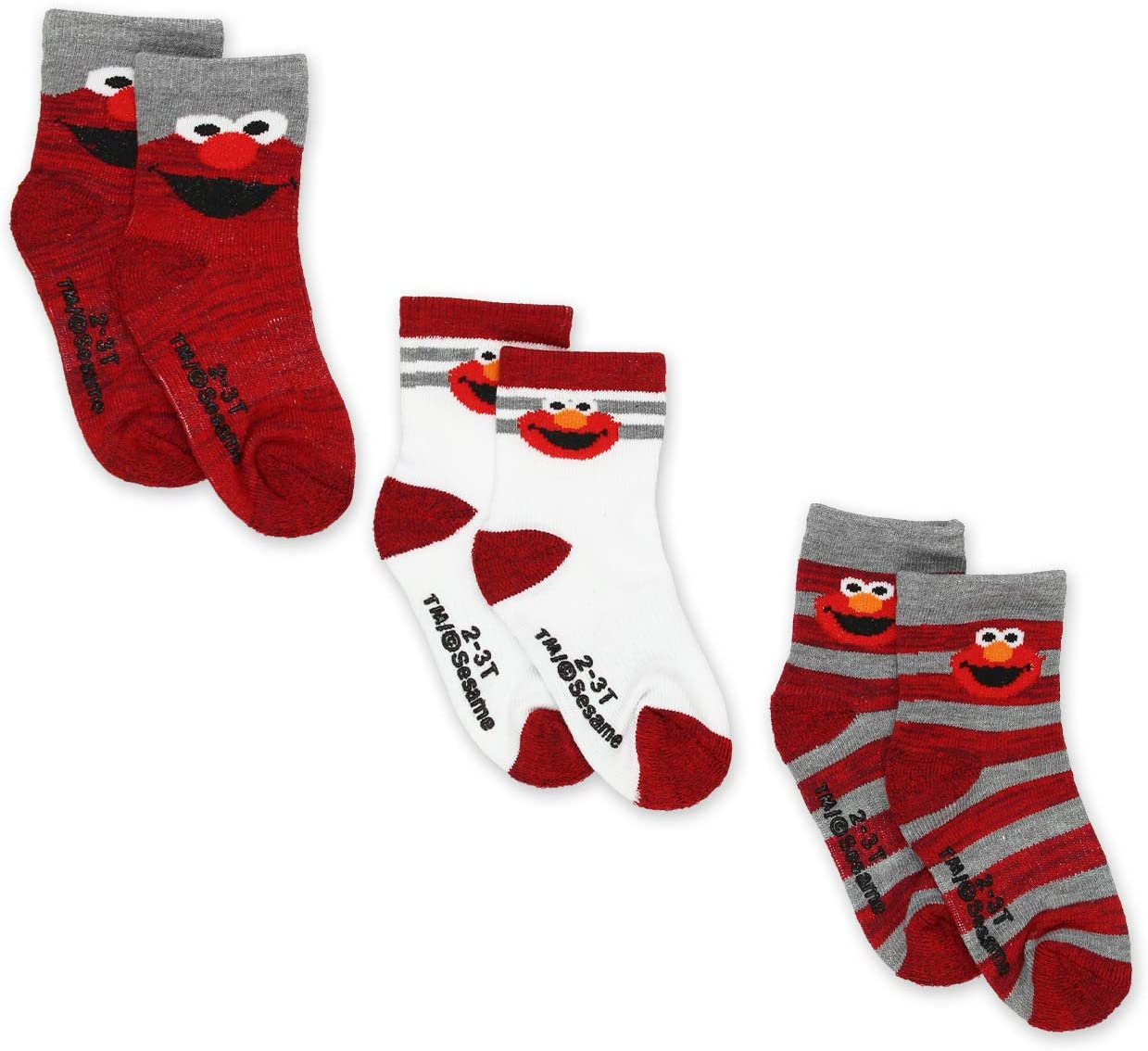 Elmo Boy'S Girl'S Multi Pack Crew Socks with Grippers (Baby/Toddler) eBay