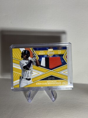 Enrique Bradfield Jr 2023 Elite Extra Edition 3 Color Patch 10/10 Baltimore