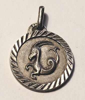 Pendentif Signe Astrologique Scorpion En Argent Massif - Bijou Vintage Occasion