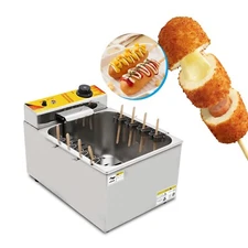 90% New 12L Commercial Automatic Cheese Fryer Hot dog Sticks Frying Machine