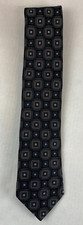 JOHN W NORDSTROM BLACK BLUE GRAY WHITE SQUARE FRAME MADE IN USA SILK TIE