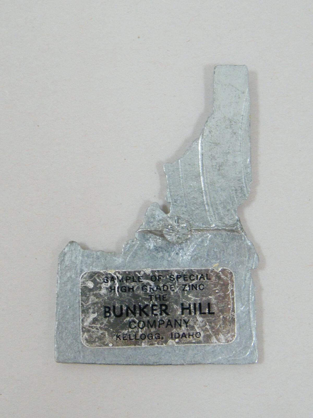BUNKER HILL HIGH GRADE ZINC "THE PLACE TO GO IS IDAHO" SAMPLE eBay