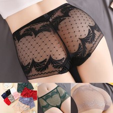 Women Briefs High Waist Panties Lace Leaves Seamless Plus size Underpants 90601