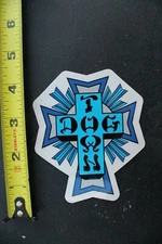 Dogtown Skateboards Blue Purple Grey Cross Clear Z34C Rare Skateboarding STICKER