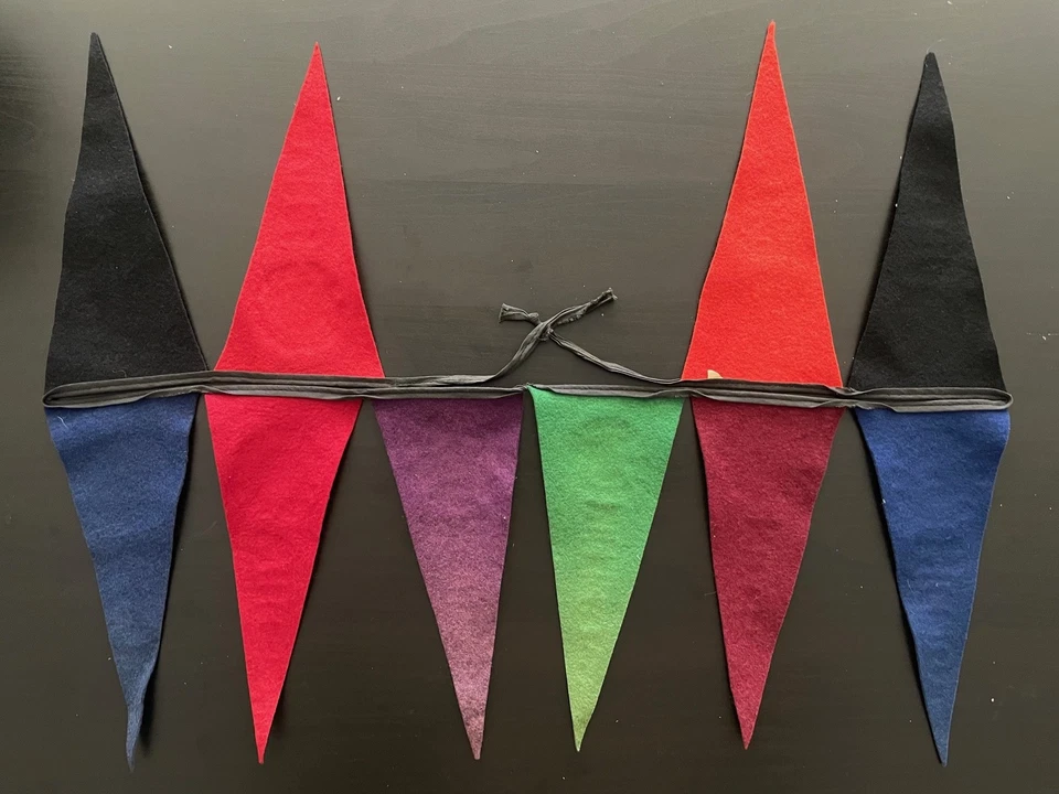 Vintage Big 10 Ten Mini Felt Pennant String Banner 10 Colleges - Image 2 of 2