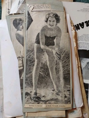 Sk297 Ephemera 1950s Picture Pat Pearce Bude 