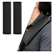 2PCS Car Seat Belt Cover Pad, Breathable 9.0 2.4 0.2 inches, Black