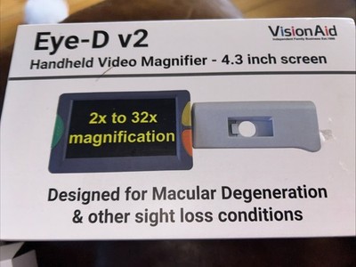 Vision Aid Eye-D V2 Hand-Videolupe 4,3'' Bildschirm verpackt mit Handbuch