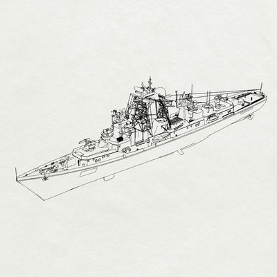 SSC195 1/350 Model Kit Soviet SN Kashin-class Project 61 Destroyer Water Line
