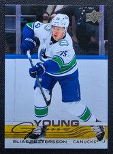 2025-26 Upper Deck Series 1 Elias Pettersson Young Guns Rookie Card #223 Canucks. rookie card picture