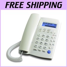 Off-White Corded Landline Telephone, Caller ID/Call Waiting