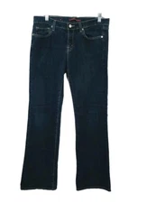 Vigoss Venice Boot Jeans Women's 11 Mid Rise Dark Blue Stretch P1262J  34x31