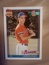 1991 Topps - Chipper Jones #333 (RC) Rookie Baseball Card. rookie card picture