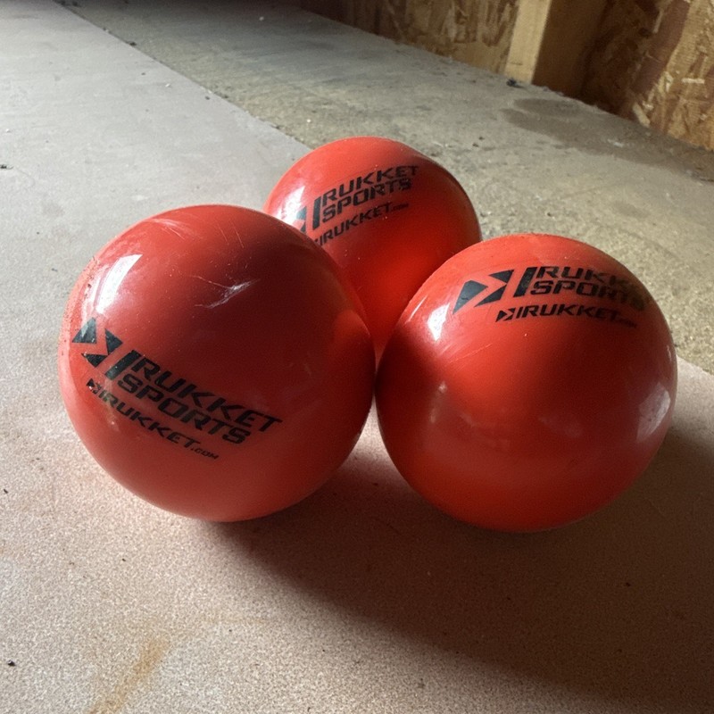 Rukket Sports Orange Training Balls Set of 3 for Baseball & Softball Practice