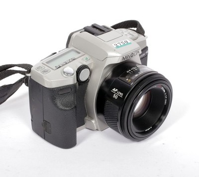Minolta Maxxum 4/Dynax 4 35mm SLR film camera with 50mm F1.7 AF prime lens #2750