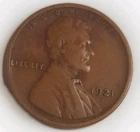 1921-S Lincoln Wheat Cent Penny Lightly Circulated Free Post