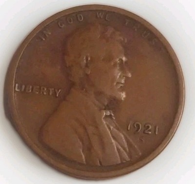 Rare Date Penny 1921-S Lincoln Wheat Cent Penny Lightly Circulated Free Post