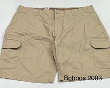 Wearfirst Men's Classic Fit Stretch Fabric Lightweight Cargo Shorts, Tan, 38