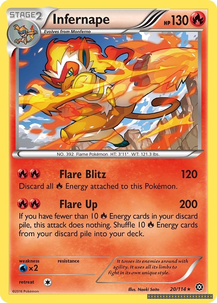 Holofoil - Infernape - 20/114 - XY - Steam Siege - NM