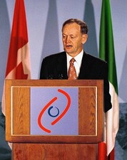 Jean Chretien Prime Minister of Canada speaks at the opening cerem- Old Photo