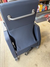 Champion Medical Recliner Chair Blue With Footrests Wheels Armrests Healthcare