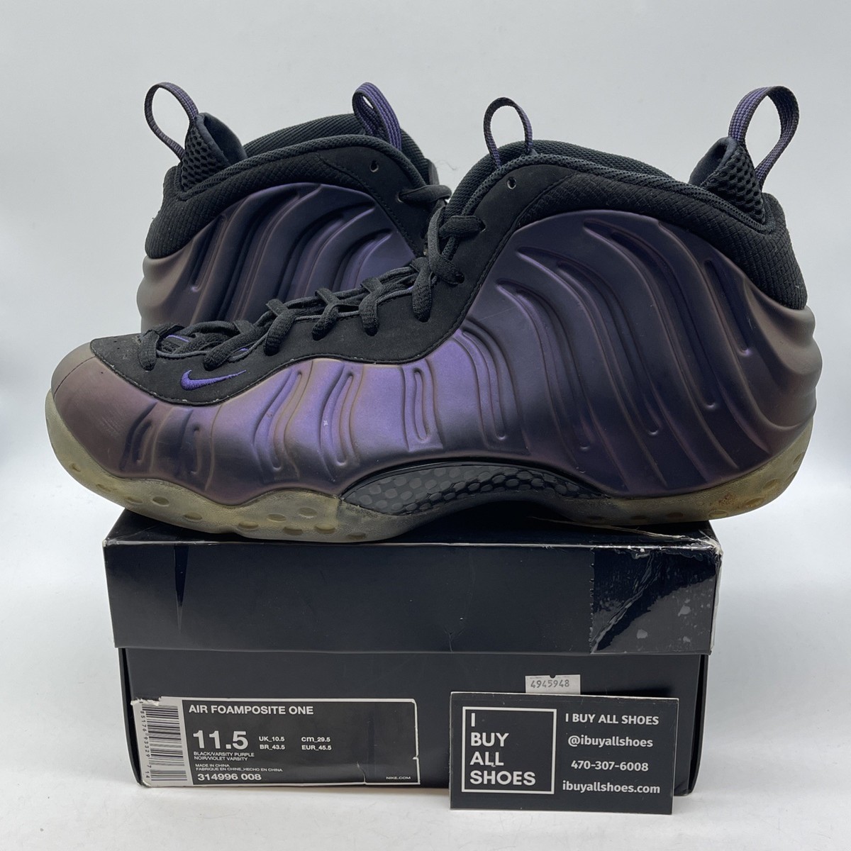Size 11.5 - Nike Air Foamposite One 2017 Eggplant Purple Black