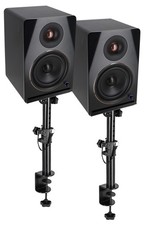  2 Rockville APM6B v2 6.5" Powered Studio Monitors w/USB/Bluetooth Desk Stands