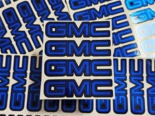 4-gmc Sierra Yukon 1500 Center Cap Logos Blue Decals Vinyl Stickers 20 22 Wheels