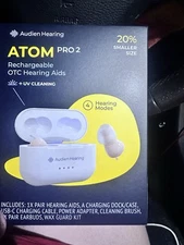 Audien ATOM PRO 2 Wireless Rechargeable OTC Hearing Aid Genuine Sealed