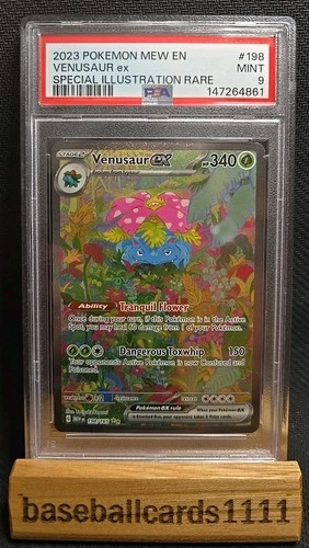 2023 POKEMON MEW EN-151 #198 VENUSAUR ex SPECIAL ILLUSTRATION RARE PSA 9 P2