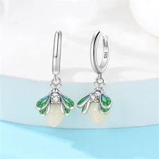 KUNSIR 925 Sterling Silver Glow in the Dark Firefly Earrings For Women Jewelry