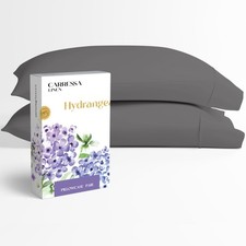 Luxury 600 Thread Count Dark Grey King Pillowcases Set of 2 - Silky Soft Egyptia