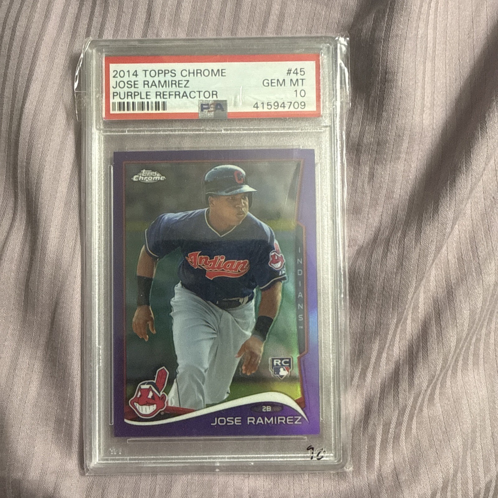 2014 Topps Chrome - Jose Ramirez #45 Purple Refractor (RC)