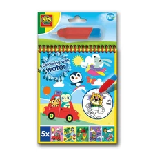 SES Creative 02341 Colour with Water - Travel Edition with Water Pen - Mess-Free