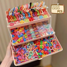 555pcs Girls Hair Accessories Set Butterfly Clips Bands Ties US