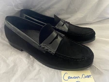 New Men's Sz 11 WEEJUNS Penny Loafers G.H. Bass Black Velvet Larson Formal Shoes