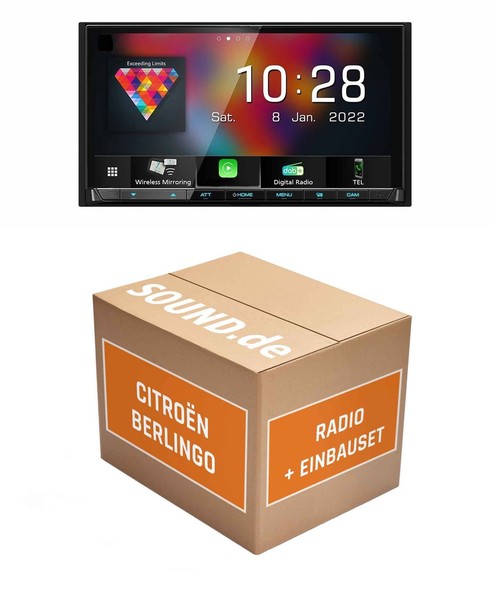 Autoradio Kenwood DMX8021DABS FüR CitroëN Berlingo 2 + RD45 (Wireless) Apple Car-image