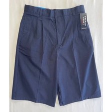 French Toast Boy's Short School Uniform 20 Adjustable Waist Twill Pleated Navy