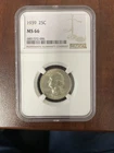 1939 Washington Quarter MS 66