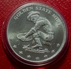 Gold Prospector Round-Golden State Mint 1 Troy oz.999 Fine Silver w/Capsule