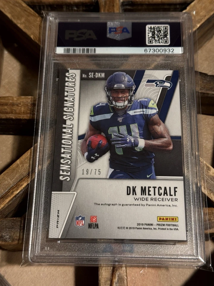 2019 Green Scope Auto Prizm DK Metcalf RC PSA 10 Sensational Signatures /75 - Image 2 of 3