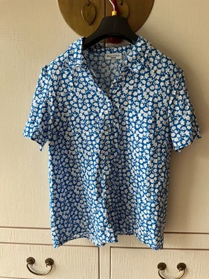Marc O'Polo Denim Damen Bluse,Gr. M,gemustert Viskose, BW 96cm, HW 100cm, L 60cm