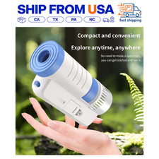 Kids Handheld Microscope 60-200X with LED Light Portable Children Science Toy