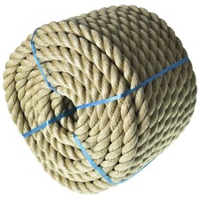 3 Strand 1 Inch  100 Feet PP Manila Rope Twisted Wear Resistant Rope